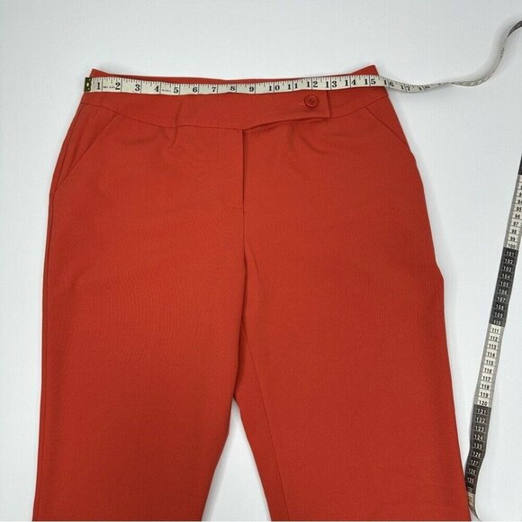 Insight NY Women's Orange Mid-Rise Straight Leg Business Casual Pant 6/W31/L20.5 - Picture 9 of 12